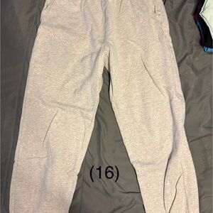 American Eagle Outfitters Gray Track Pants with Elastic Waistband